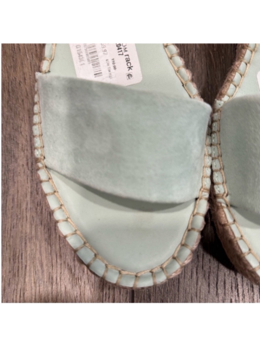 New Franco Sarto Women’s Mint Green Espadrille Ankle-Strap Sandals Size 9.5 - Picture 5 of 10